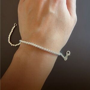 Silver bead bracelet